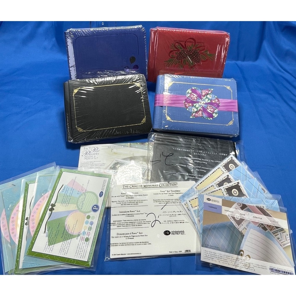 CREATIVE MEMORIES 5X7" Bundle W/4 Albums with Page Protectors + More!